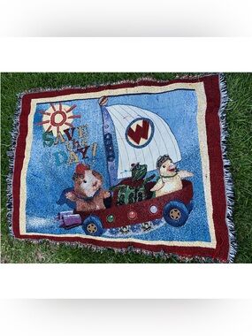 Vintage Wonder Pets Blue 'Save the Day' Blanket/Throw